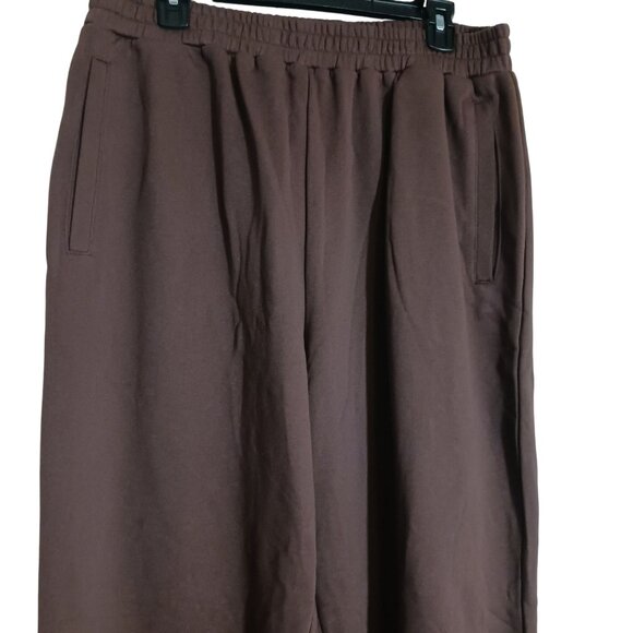 NEW Naked Wardrobe Cotton Blend Sweatpants with Pockets in Chocolate Brown, 1X - Picture 4 of 9
